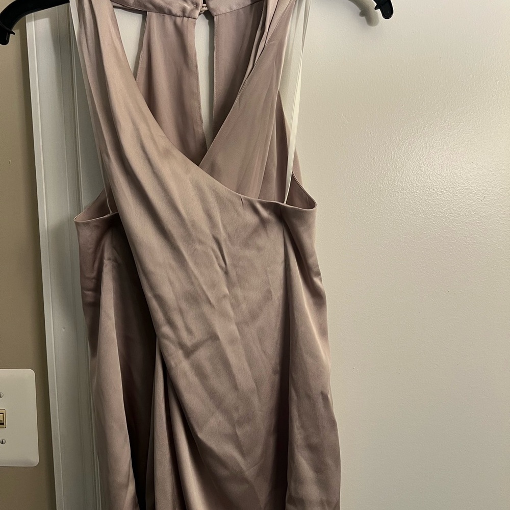 NWT Ann Taylor Beige Sleeveless Evening Top